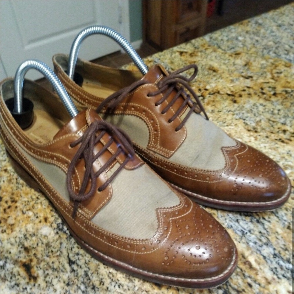 Johnston & Murphy Men's Conard Saddle Tan Dark Br… - image 1